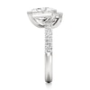 Thumbnail Image 3 of J'Lure Radiant Brilliant-Cut Two-Stone Lab-Grown Diamond Engagement Ring 4-5/8 ct tw 18K White Gold
