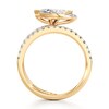 Thumbnail Image 2 of J'Lure Leaf Step-Cut Lab-Grown Diamond Spiral Engagement Ring 1-3/8 ct tw 18K Yellow Gold