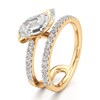Thumbnail Image 4 of J'Lure Leaf Step-Cut Lab-Grown Diamond Spiral Engagement Ring 1-3/8 ct tw 18K Yellow Gold