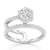 Thumbnail Image 1 of J'Lure Hexagon Brilliant-Cut Lab-Grown Diamond Spiral Engagement Ring 1-3/8 ct tw 18K White Gold