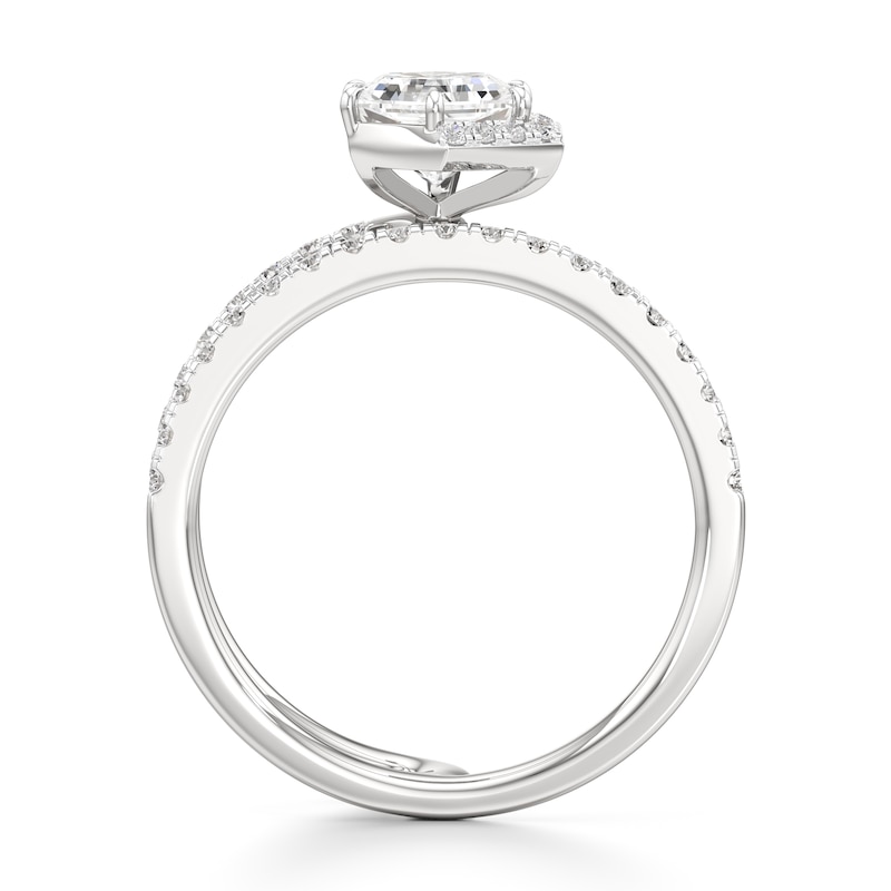 Main Image 2 of J'Lure Hexagon Brilliant-Cut Lab-Grown Diamond Spiral Engagement Ring 1-3/8 ct tw 18K White Gold