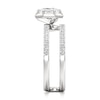 Thumbnail Image 3 of J'Lure Hexagon Brilliant-Cut Lab-Grown Diamond Spiral Engagement Ring 1-3/8 ct tw 18K White Gold