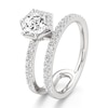 Thumbnail Image 4 of J'Lure Hexagon Brilliant-Cut Lab-Grown Diamond Spiral Engagement Ring 1-3/8 ct tw 18K White Gold