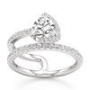 Thumbnail Image 1 of J'Lure Trillion Curved Brilliant-Cut Lab-Grown Diamond Spiral Engagement Ring 1-3/8 ct tw 18K White Gold