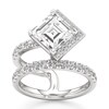 Thumbnail Image 1 of J'Lure Carre Step-Cut Lab-Grown Diamond Spiral Engagement Ring 3-3/4 ct tw 18K White Gold