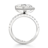 Thumbnail Image 2 of J'Lure Carre Step-Cut Lab-Grown Diamond Spiral Engagement Ring 3-3/4 ct tw 18K White Gold