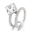 Thumbnail Image 4 of J'Lure Carre Step-Cut Lab-Grown Diamond Spiral Engagement Ring 3-3/4 ct tw 18K White Gold