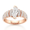 Thumbnail Image 1 of J'Lure Leaf Step-Cut Lab-Grown Diamond Engagement Ring 1-1/3 ct tw 18K Rose Gold