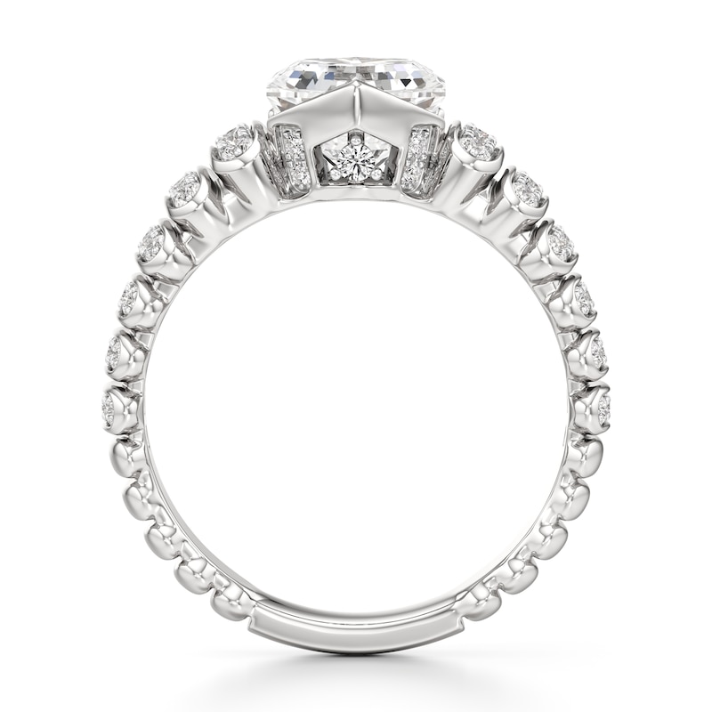 Main Image 2 of J'Lure Hexagon Brilliant-Cut Lab-Grown Diamond Engagement Ring 2-3/8 ct tw 18K White Gold