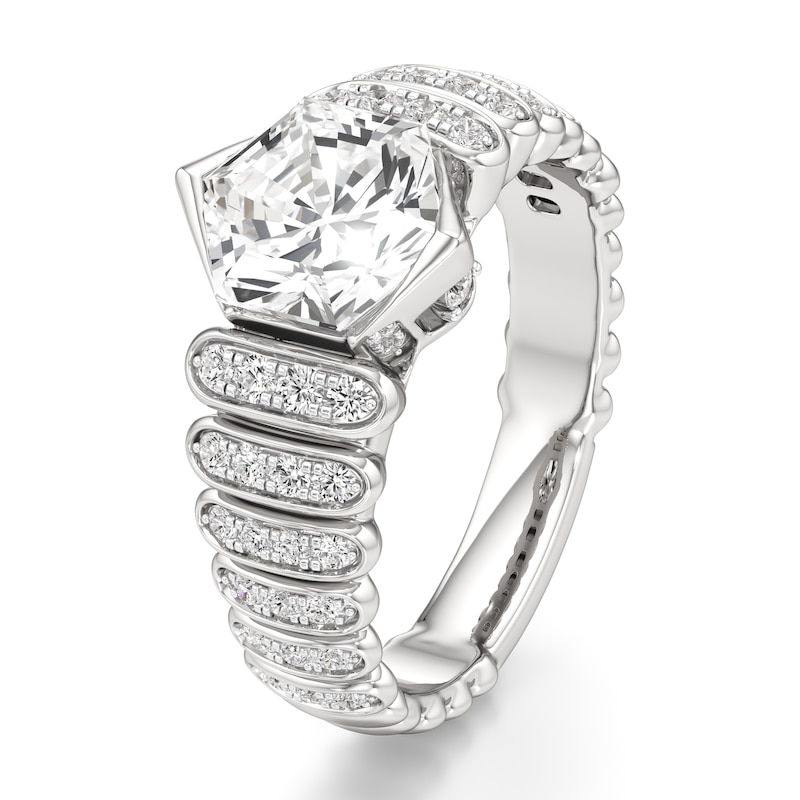 Main Image 4 of J'Lure Hexagon Brilliant-Cut Lab-Grown Diamond Engagement Ring 2-3/8 ct tw 18K White Gold