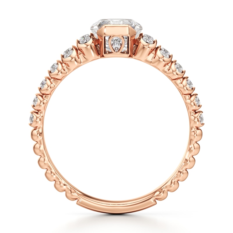Main Image 2 of J'Lure Octagon Step-Cut Lab-Grown Diamond Engagement Ring 1-1/4 ct tw 18K Rose Gold