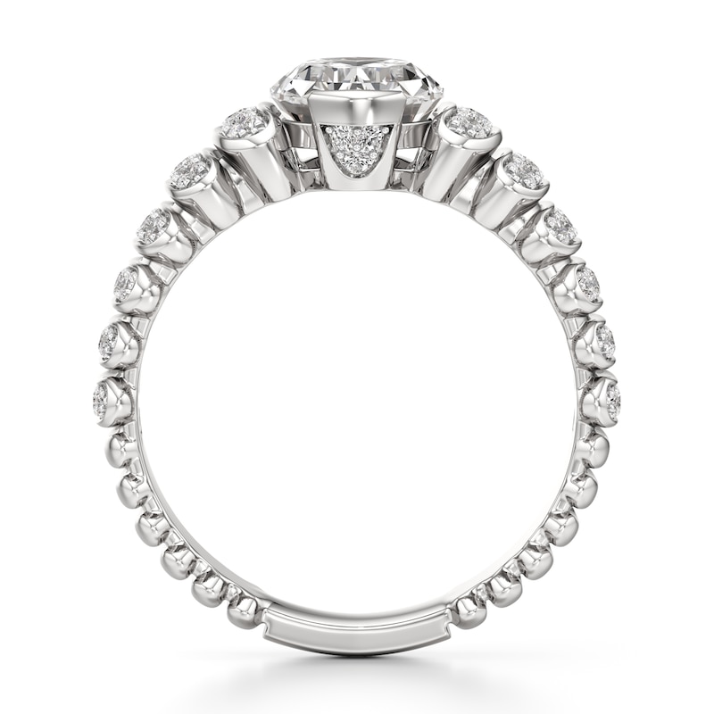 Main Image 2 of J'Lure Oval Step-Cut Lab-Grown Diamond Engagement Ring 2-3/8 ct tw 18K White Gold