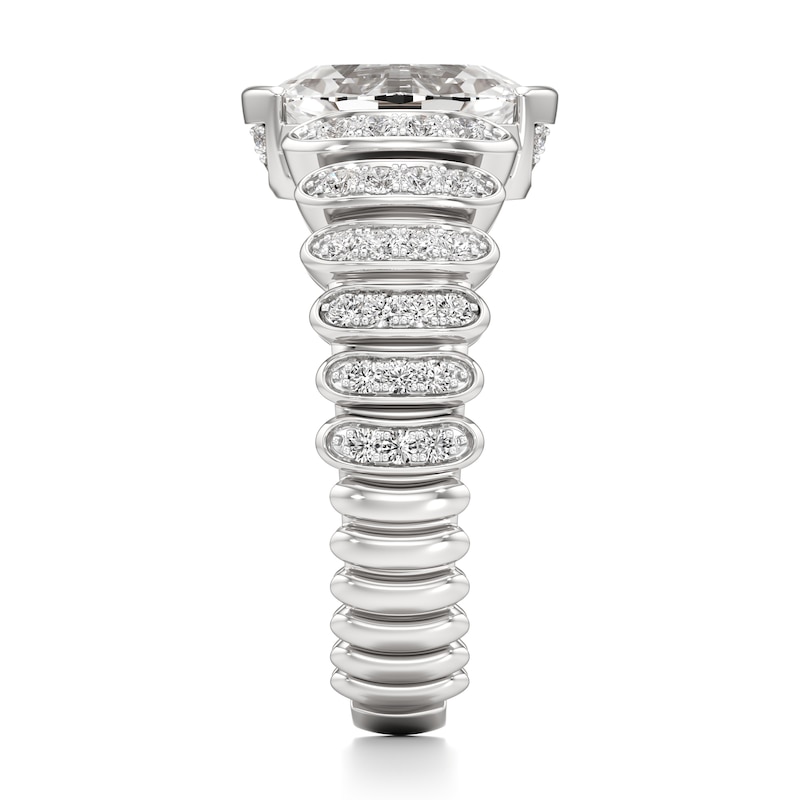 Main Image 3 of J'Lure Oval Step-Cut Lab-Grown Diamond Engagement Ring 2-3/8 ct tw 18K White Gold