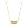 Thumbnail Image 3 of Lab-Created Diamond Three-Stone Necklace 1 ct tw 14K Yellow Gold 18&quot;