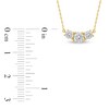 Thumbnail Image 4 of Lab-Created Diamond Three-Stone Necklace 1 ct tw 14K Yellow Gold 18&quot;