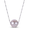 Thumbnail Image 1 of Cultured Pearl Bead Necklace 10K White Gold 18"