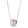Thumbnail Image 2 of Cultured Pearl Bead Necklace 10K White Gold 18"