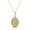 Thumbnail Image 2 of Diamond Halo Snake Medallion Necklace 1/4 ct tw 10K Yellow Gold 18"