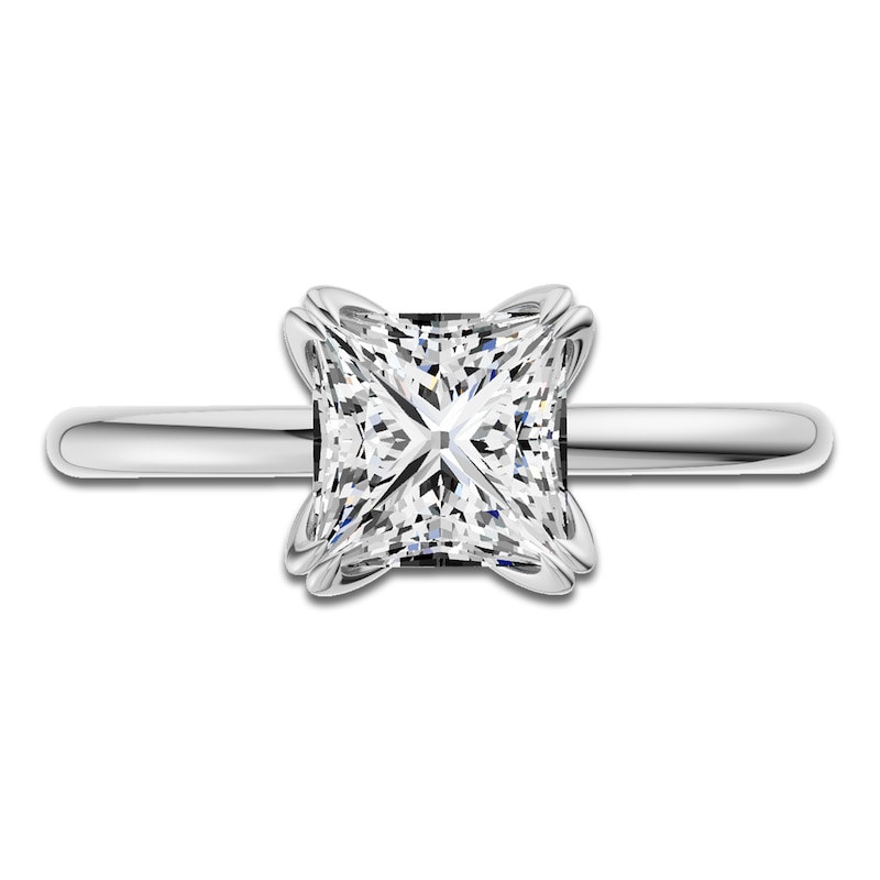 Main Image 3 of Princess-Cut Diamond Solitaire Engagement Ring 2 ct tw 14K White Gold (I2/I)