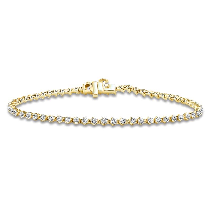 Main Image 1 of Brilliant Moments Diamond Tennis Bracelet 3 ct tw 14K Yellow Gold 7.25"
