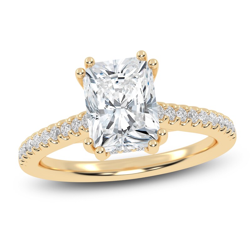Radiant-Cut Lab-Grown Diamond Engagement Ring 1-3/4 ct tw 14K Yellow Gold