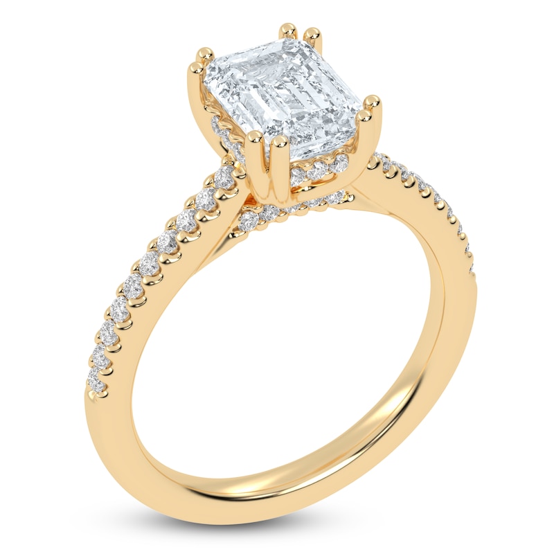Main Image 2 of Radiant-Cut Lab-Grown Diamond Engagement Ring 1-3/4 ct tw 14K Yellow Gold