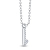 Thumbnail Image 2 of Shy Creation Diamond Accent Letter L Pavé Necklace 1/15 ct tw 14K White Gold 18" SC55028331-L