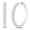 Thumbnail Image 2 of Shy Creation Diamond Pavé Hoop Earrings 7/8 ct tw 14K White Gold SC22009383V2D1.20