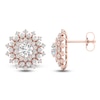 Thumbnail Image 1 of Lab-Grown Diamond Dahlia Flower Earrings 2 ct tw 14K Rose Gold