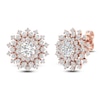 Thumbnail Image 2 of Lab-Grown Diamond Dahlia Flower Earrings 2 ct tw 14K Rose Gold