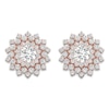 Thumbnail Image 3 of Lab-Grown Diamond Dahlia Flower Earrings 2 ct tw 14K Rose Gold