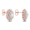 Thumbnail Image 4 of Lab-Grown Diamond Dahlia Flower Earrings 2 ct tw 14K Rose Gold
