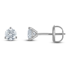 Round-Cut Lab-Grown Diamond Solitaire Stud Earrings 1/2 ct tw Platinum (VS2/F)