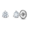 Thumbnail Image 2 of Round-Cut Lab-Grown Diamond Solitaire Stud Earrings 1/2 ct tw Platinum (VS2/F)