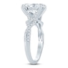 Thumbnail Image 2 of Oval-Cut Lab-Grown Diamond Braided Shank Engagement Ring 3-1/4 ct tw 14K White Gold