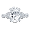 Thumbnail Image 3 of Oval-Cut Lab-Grown Diamond Braided Shank Engagement Ring 3-1/4 ct tw 14K White Gold