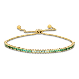 Le Vian Natural Emerald Ombré Bolo Bracelet 14K Honey Gold