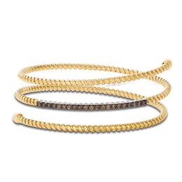 Le Vian Chocolate Diamond Flex Bangle Bracelet 1/2 ct tw 14K Honey Gold