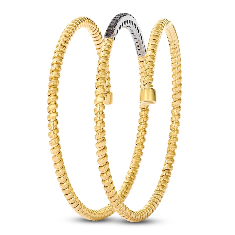 Main Image 3 of Le Vian Chocolate Diamond Flex Bangle Bracelet 1/2 ct tw 14K Honey Gold