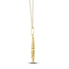 Thumbnail Image 3 of Snowdrop Birth Flower Diamond Necklace 1/4 ct tw 10K Yellow Gold 18"