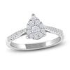 Thumbnail Image 1 of Multi-Diamond Pear-Shaped Promise Ring 1/3 ct tw 10K White Gold
