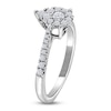 Thumbnail Image 2 of Multi-Diamond Pear-Shaped Promise Ring 1/3 ct tw 10K White Gold
