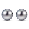 Thumbnail Image 2 of Tahitian Cultured Pearl Stud Earrings 14K White Gold 8-9mm