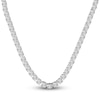 Thumbnail Image 2 of Men's White Lab-Created Sapphire Line Necklace Sterling Silver 22"