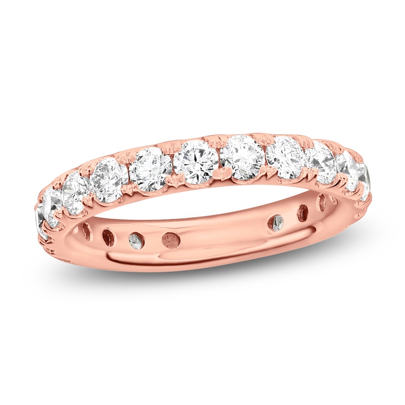 Main Image 1 of Lab-Grown Diamond Eternity Band 1-3/4 to 2-1/3 ct tw 14K Rose Gold