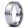 Thumbnail Image 2 of Men's Beveled-Edge Satin Wedding Band Tungsten Carbide 8mm