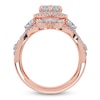 Thumbnail Image 4 of Marquise-Cut Lab-Grown Diamond Halo Engagement Ring 3-3/4 ct tw 14K Rose Gold