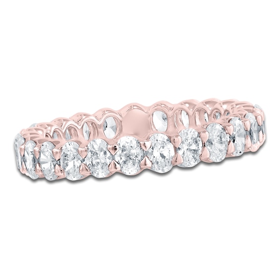 Chosen Certified Oval-Cut Diamond Eternity Band 1-3/4 to 2 ct tw 14K Rose Gold