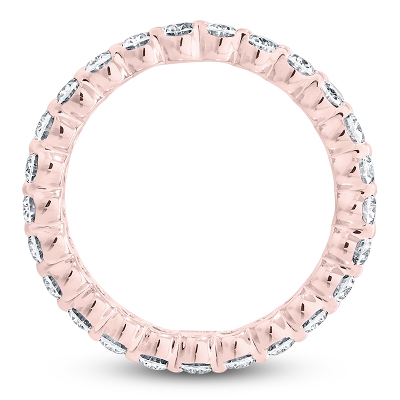 Main Image 2 of Certified Oval-Cut Diamond Eternity Band 1-3/4 to 2 ct tw 14K Rose Gold