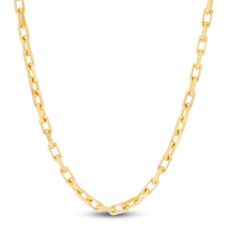 Main Image 1 of Oval Link Chain Necklace Solid 14K Yellow Gold 24"